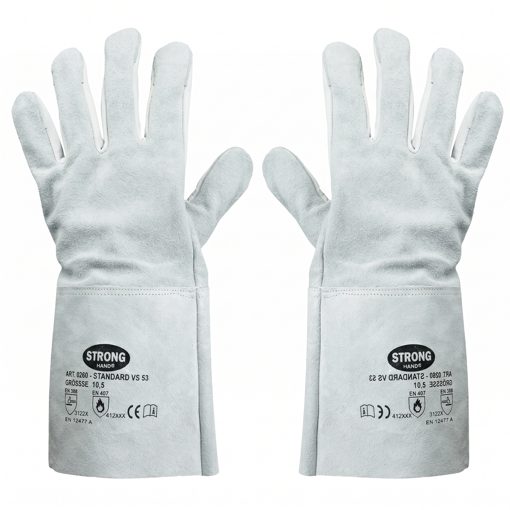 Strahlerhandschuh 5 Finger Leder Gr. 10,5