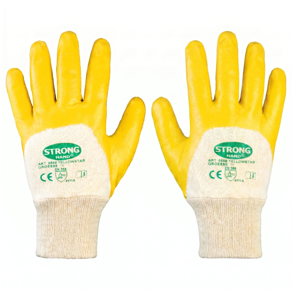 Schutzhandschuh Nitril gelb
