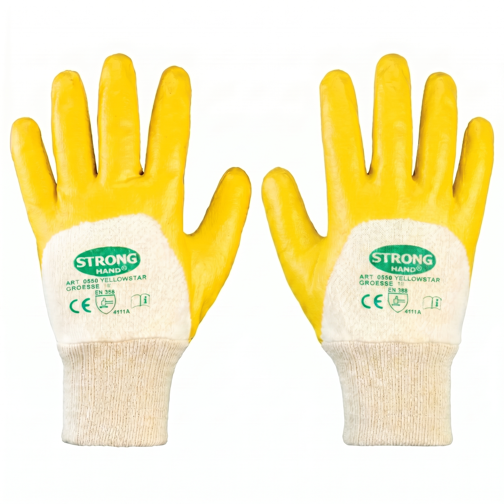 Schutzhandschuh Nitril gelb