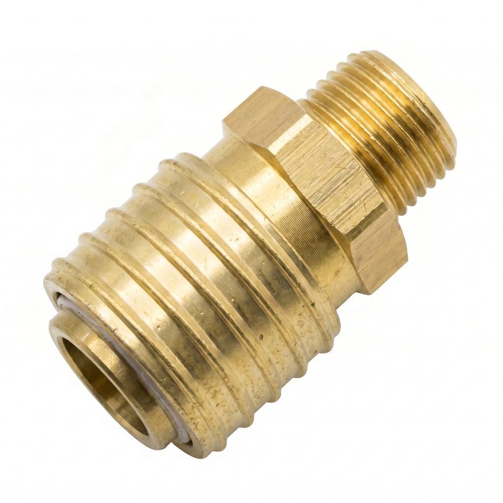 Messing Schnellverschlusskupplung G 3/8" AG (NW7,2)