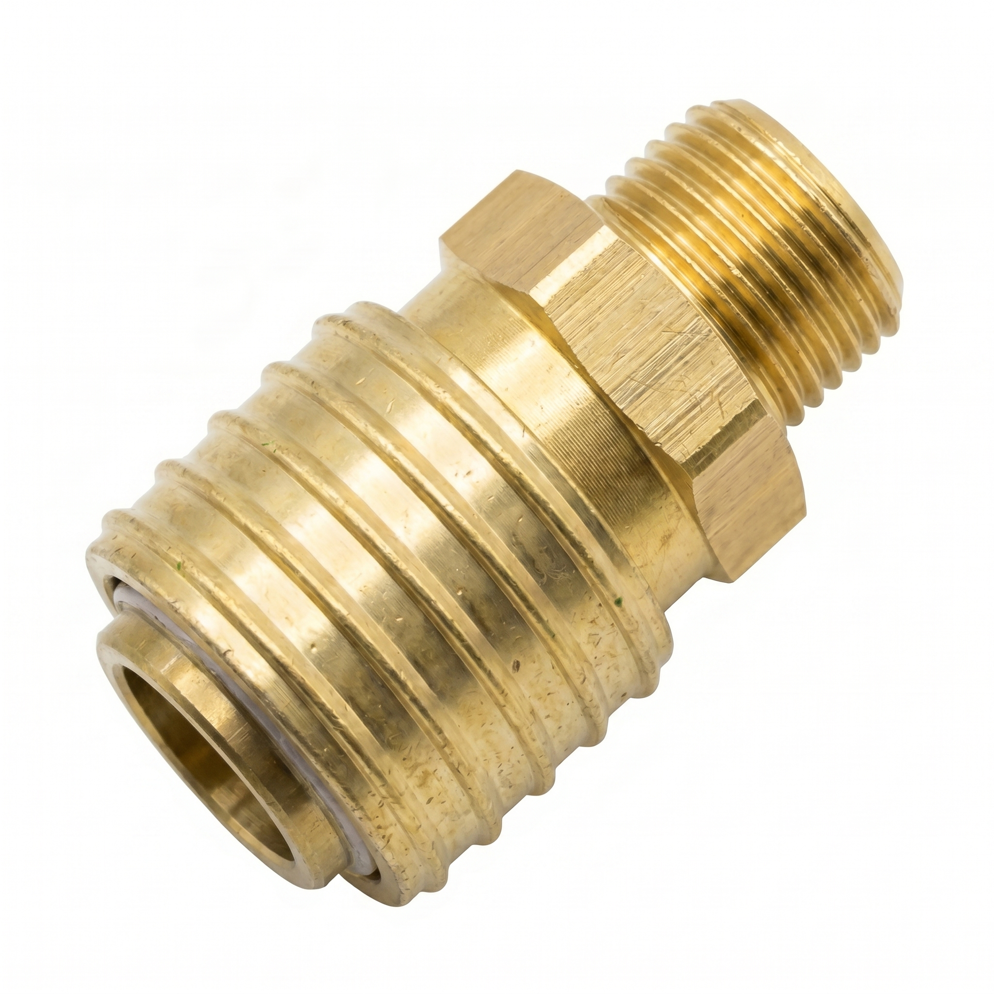 Messing Schnellverschlusskupplung G 3/8" AG (NW7,2)