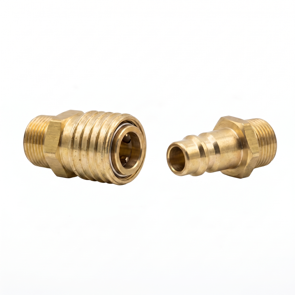 Messing Schnellverschlusskupplung G 3/8" AG (NW7,2)
