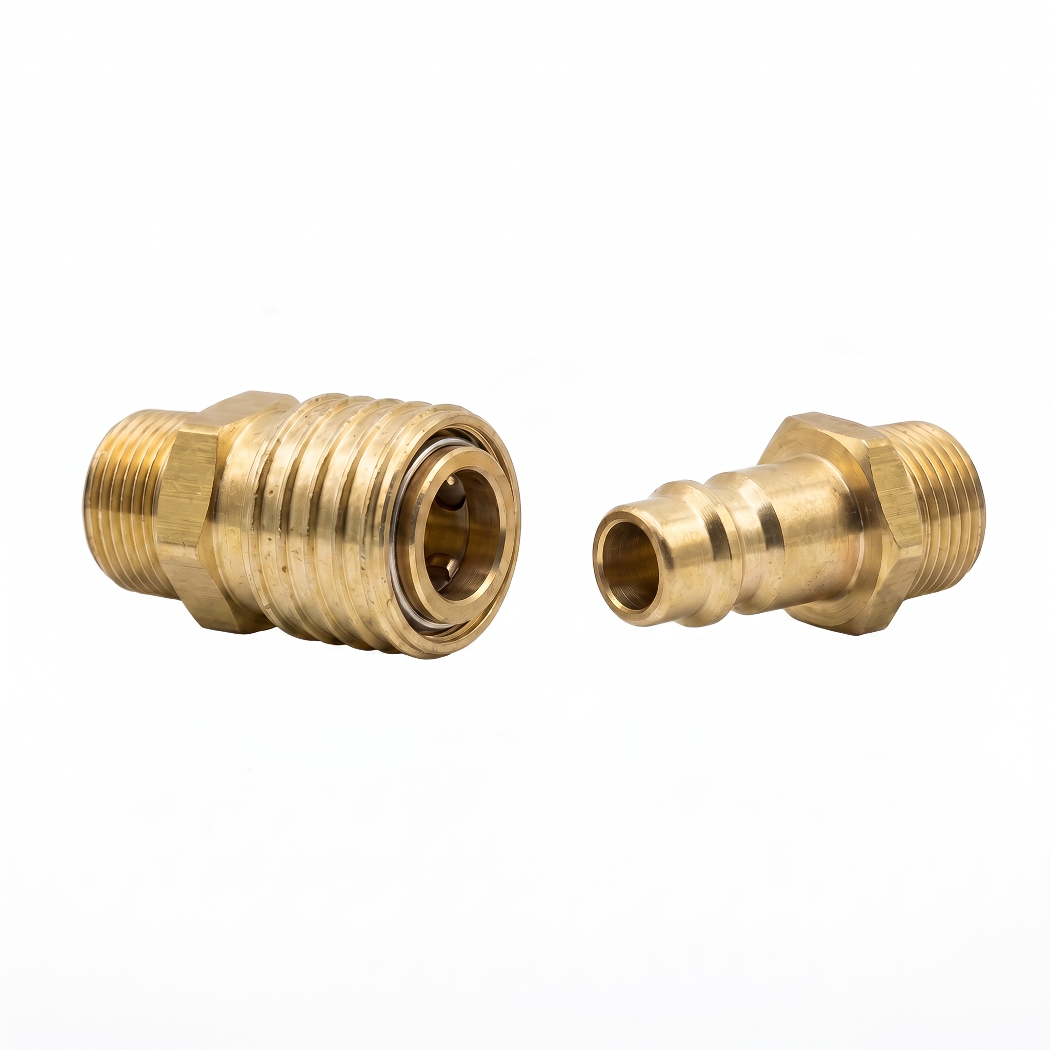 Messing Schnellverschlusskupplung G 3/8" AG (NW7,2)