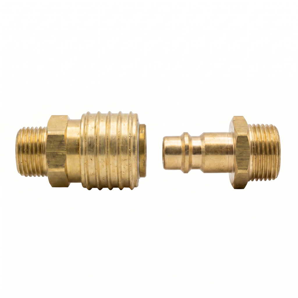 Messing Schnellverschlusskupplung G 3/8" AG (NW7,2)