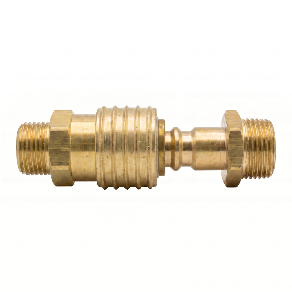 Messing Schnellverschlusskupplung G 3/8" AG (NW7,2)