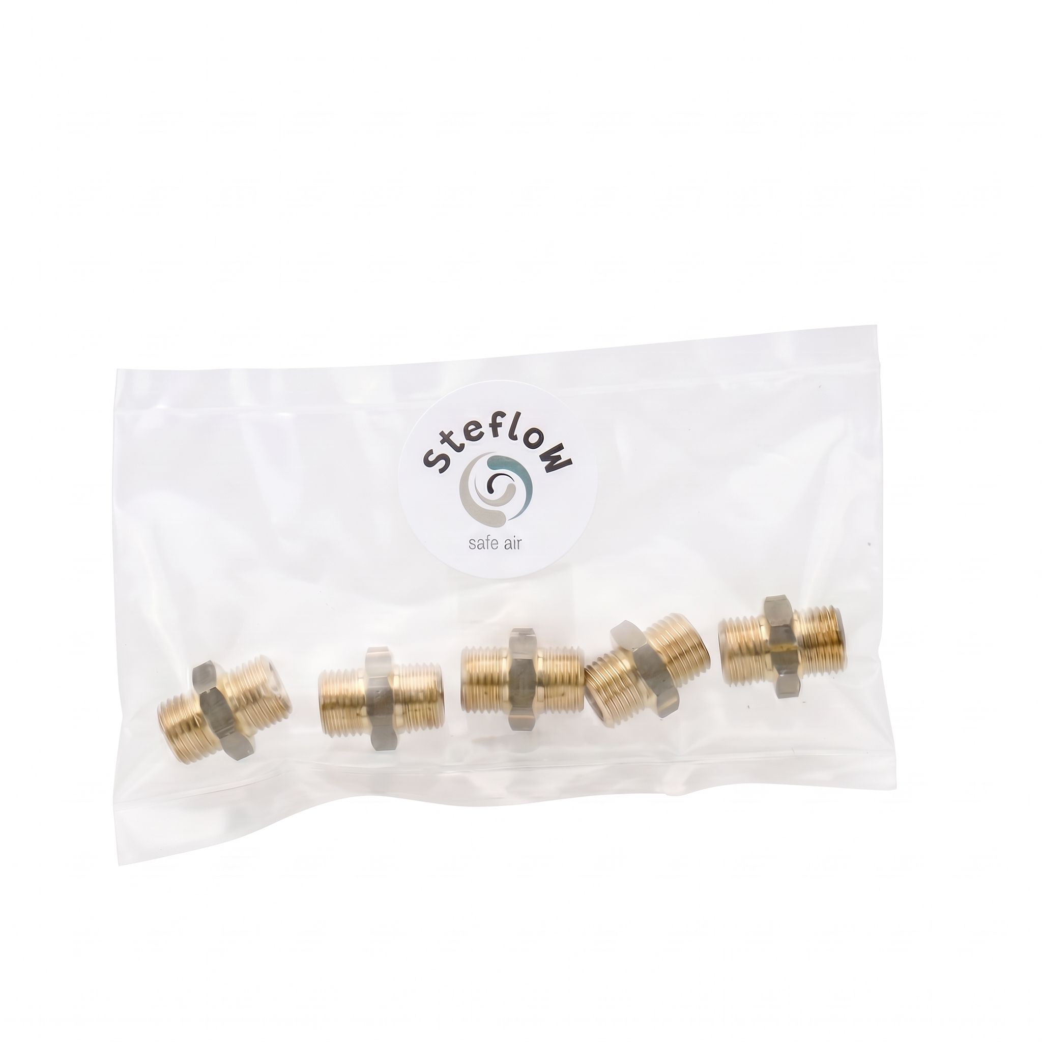 Messing Doppelnippel G 1/4" x G 1/4" AG 5er Pack