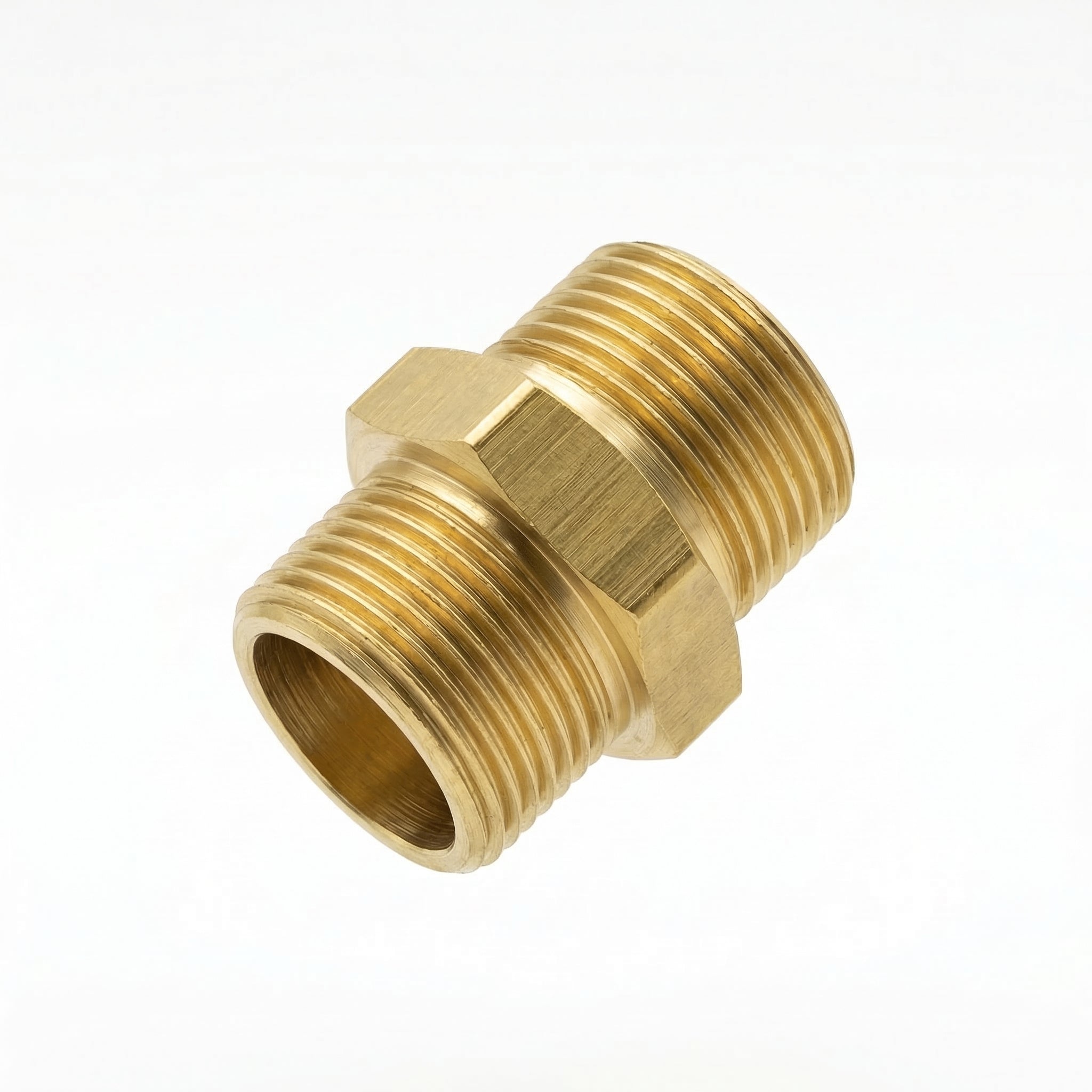 Messing Doppelnippel G 3/8" x G 3/8" AG 5er Pack