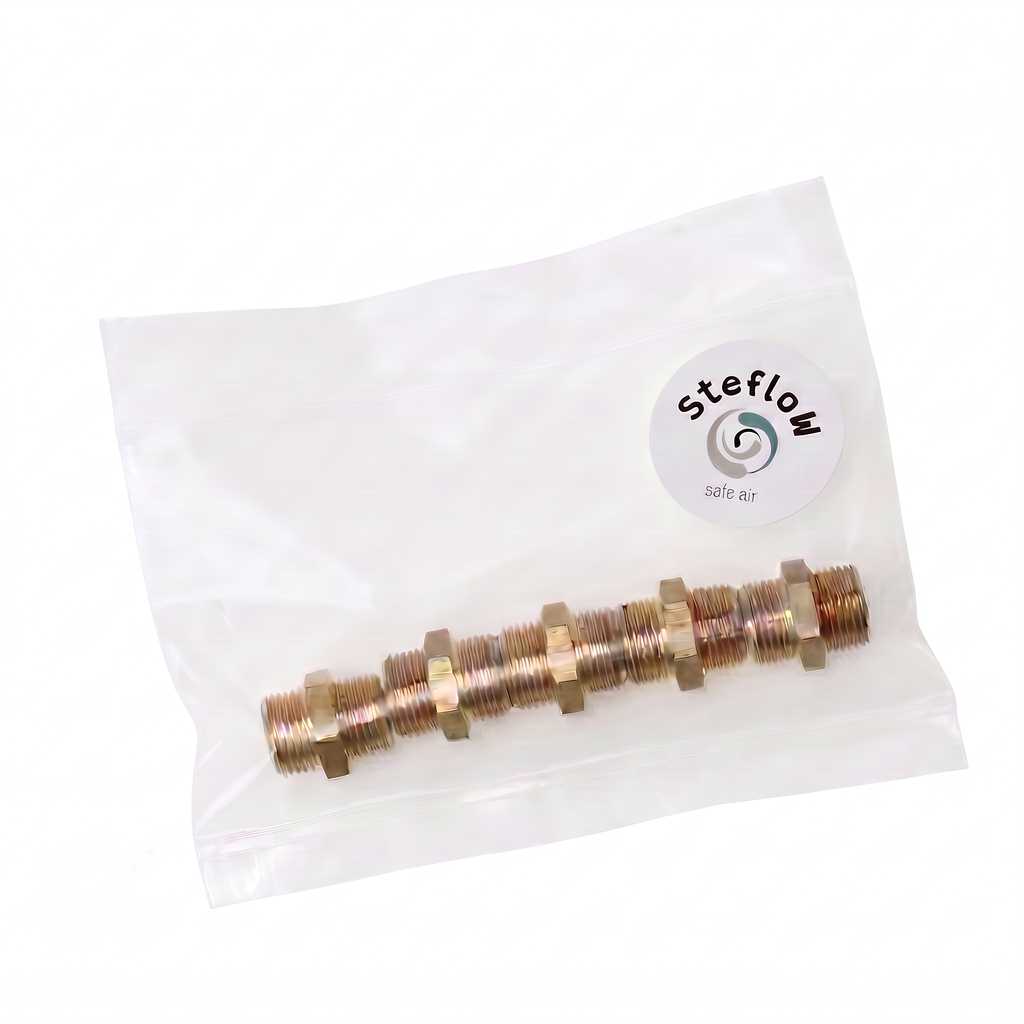 Messing Doppelnippel G 3/8" x G 3/8" AG 5er Pack
