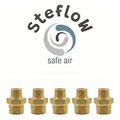 Messing Doppelnippel reduziert G 1/4" x G 3/8" AG 5er Pack