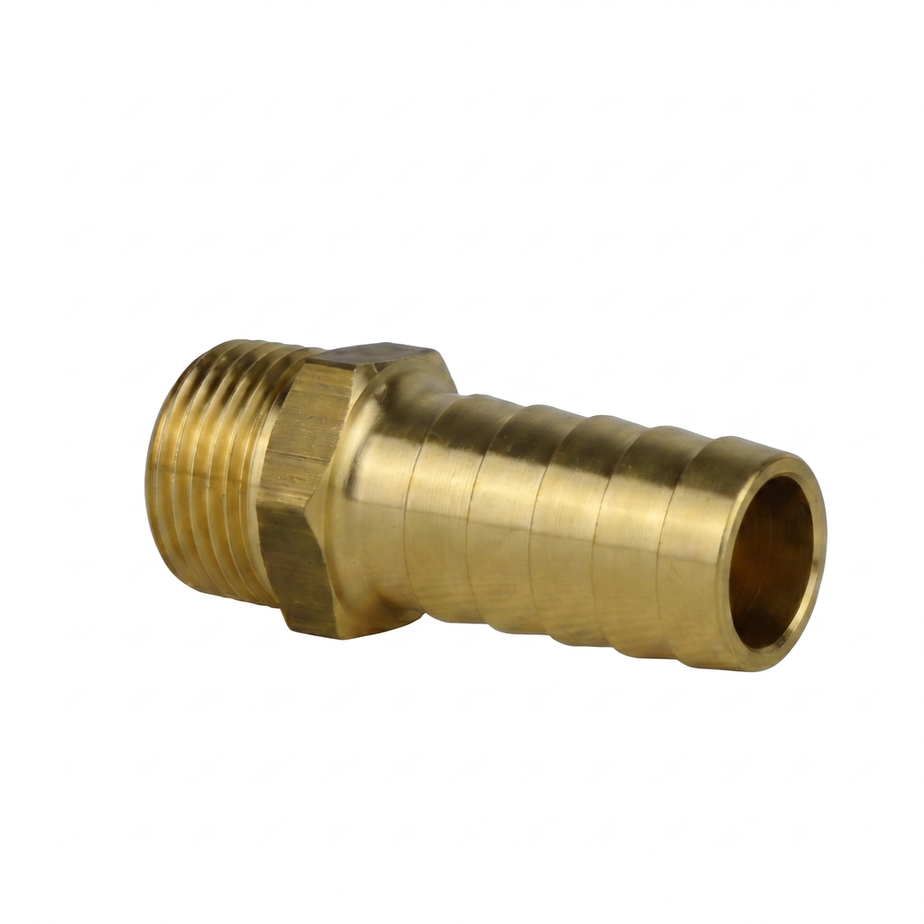 Messing Verschraubungsstück G 3/8" AG für Schlauch LW 13mm