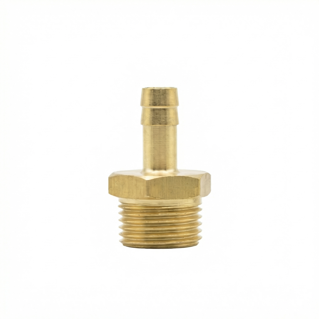 Messing Verschraubungsstück G 1/2" AG für Schlauch LW 9mm