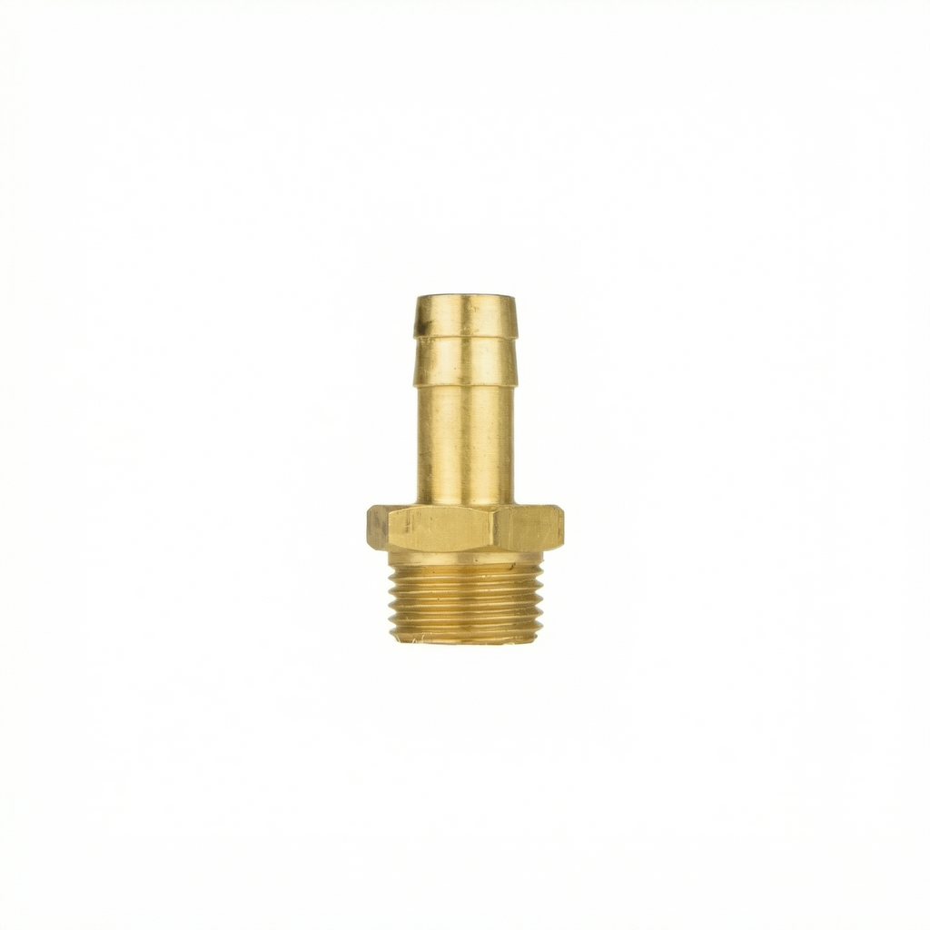 Messing Verschraubungsstück G 1/2" AG für Schlauch LW 13mm