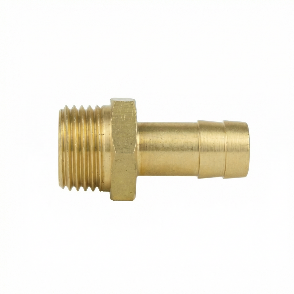 Messing Verschraubungsstück G 1/2" AG für Schlauch LW 13mm