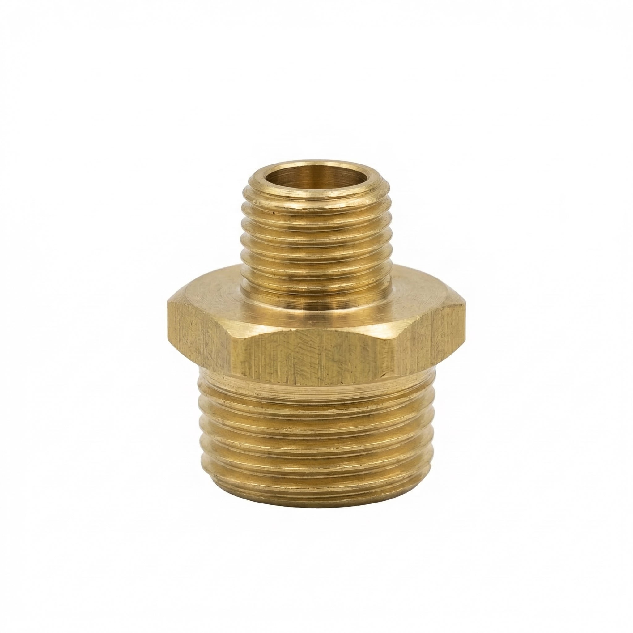 Messing Doppelnippel reduziert G 1/4" x G 1/2" AG 5er Pack