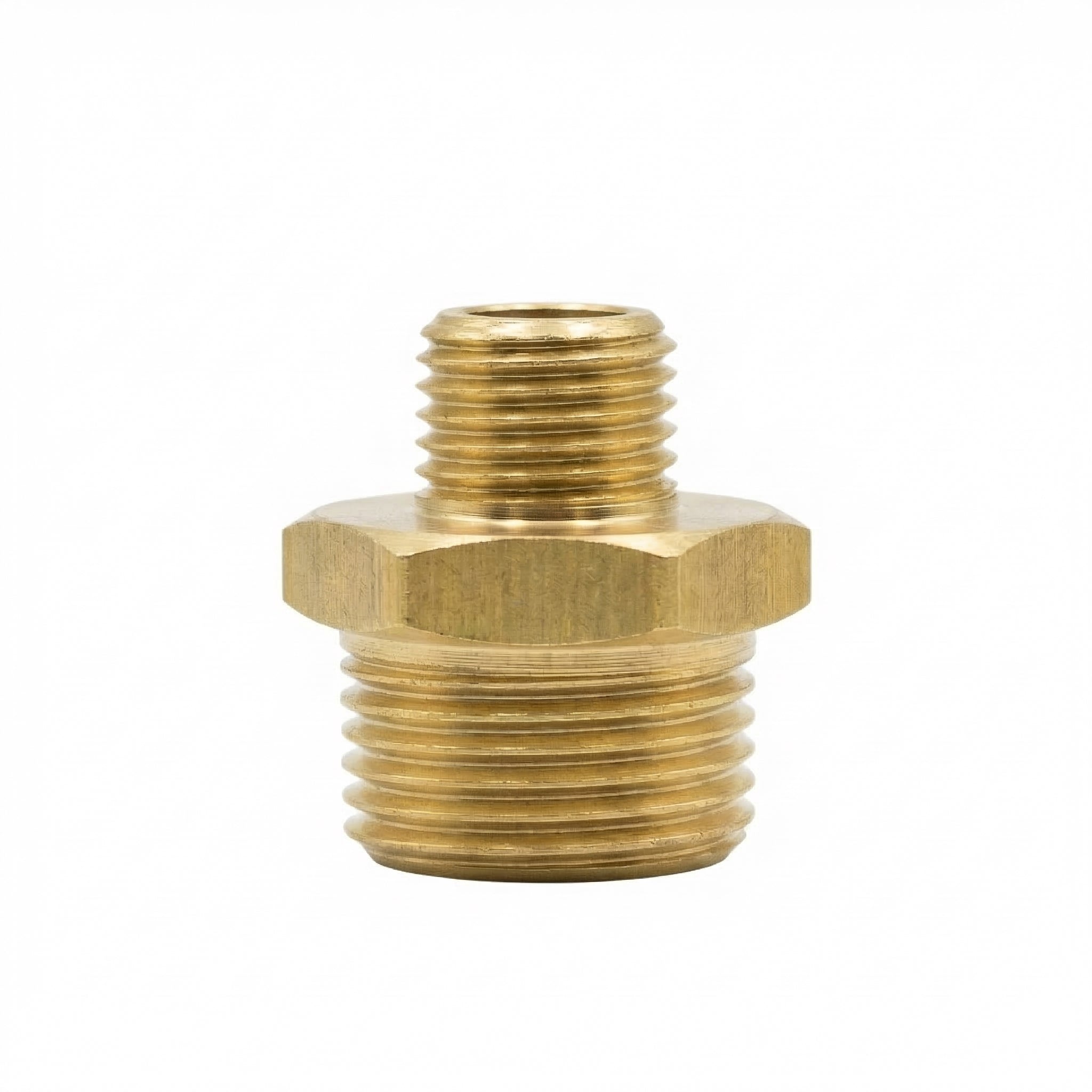Messing Doppelnippel reduziert G 1/4" x G 1/2" AG 5er Pack