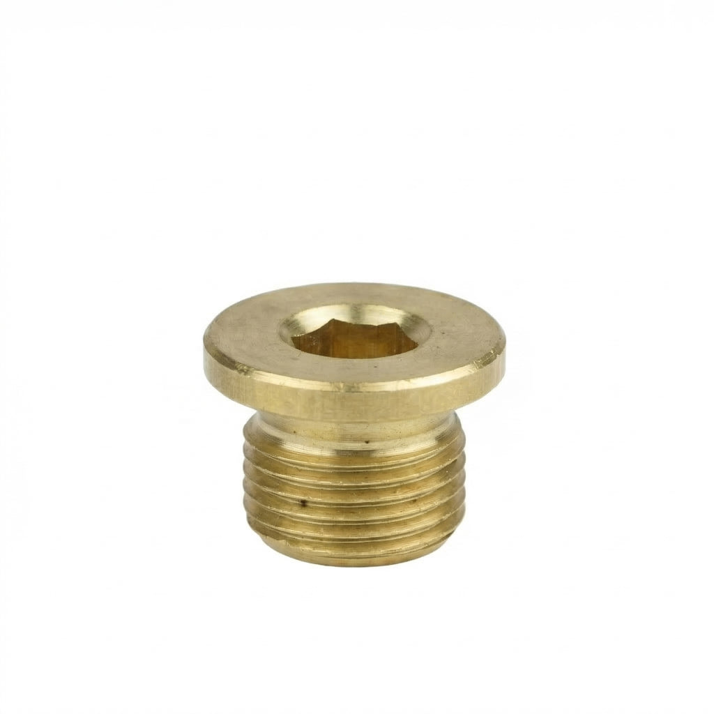Messing Verschlussschraube 1/4" AG – Innensechskant Stopfen für Druckluft & Pneumatik