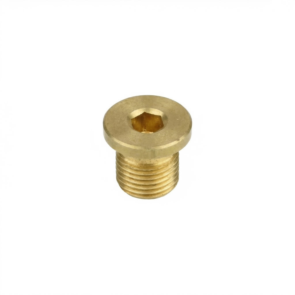 Messing Verschlussschraube 1/2" AG – Innensechskant Stopfen für Druckluft & Pneumatik