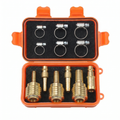 Messing Schlauchkupplungs-Set 6mm, 9mm, 13mm – je 1x Kupplung & Stecknippel inkl. Schraubschellen